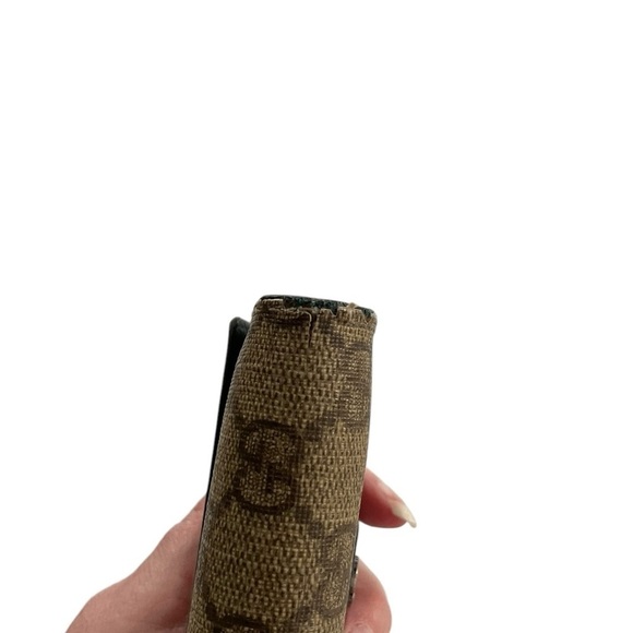 Gucci Blue and Brown Canvas Coated Folding Wallet - Picture 8 of 13